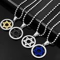 thumbnail image 1 of Jiaroswwei Unisex Fashion Stainless Steel Pendant Jewish Star of David Necklace Jewelry, 1 of 8