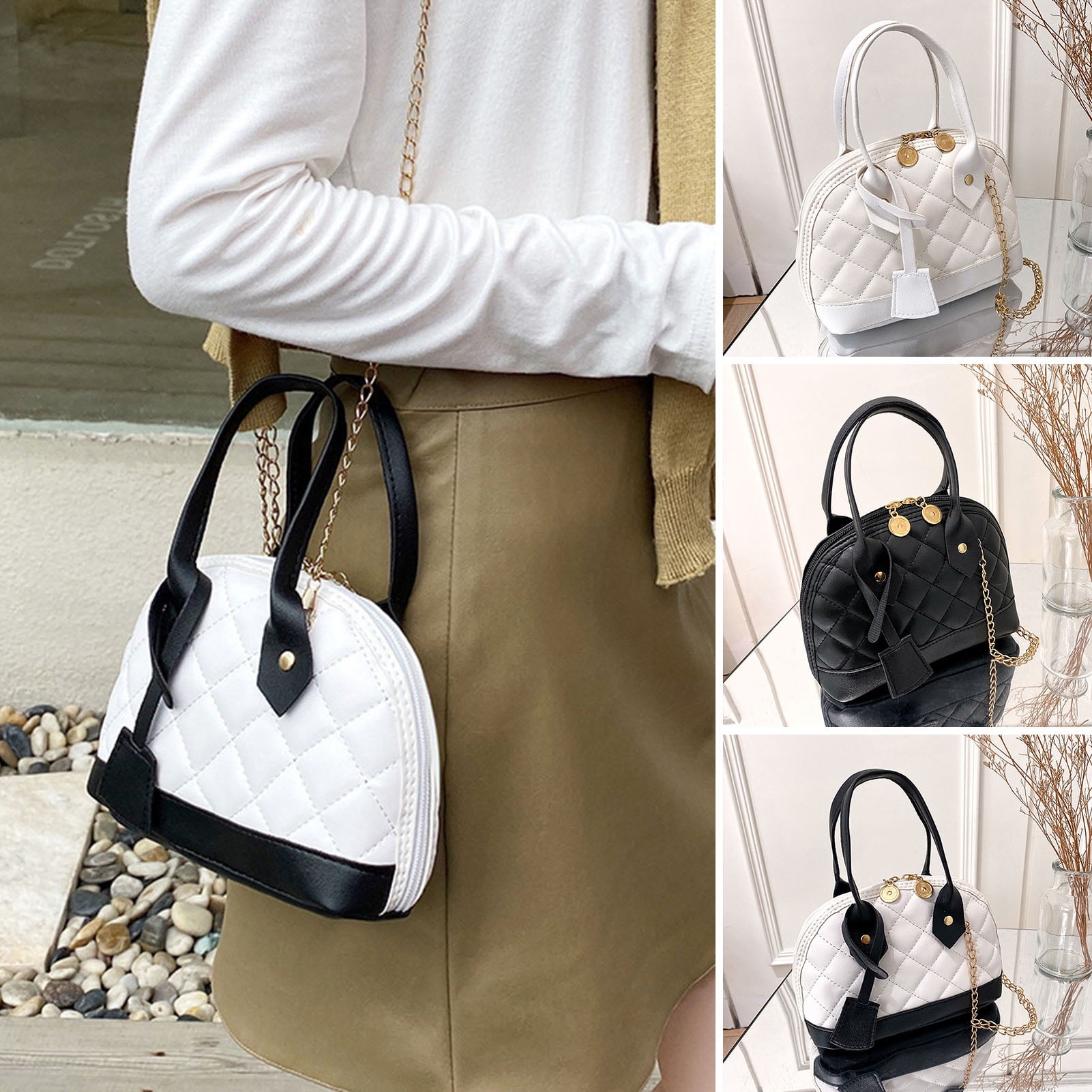 Jiaroswwei Women Handbag Chain Top Handle Shoulder Bag Purse
