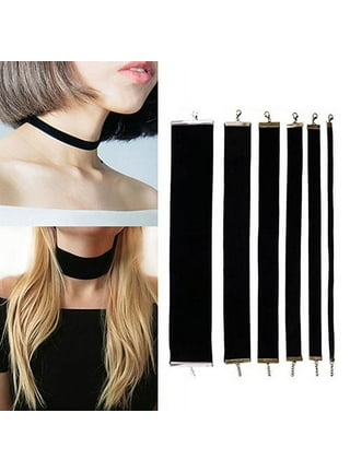 Acedre Black Velet Choker Necklace Vintage Collar Necklaces Halloween  Chokers Simple Neck Chain for Women and Girls