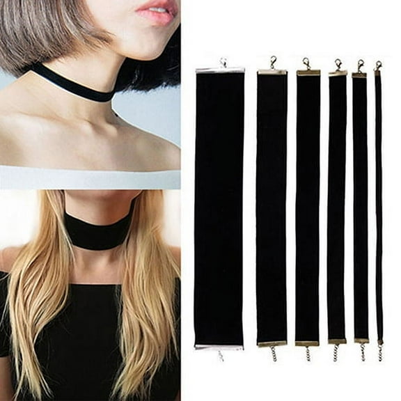 Jiaroswwei Women Lady Black Velvet Choker Gothic Necklace Simple Retro Jewelry Xmas Gift