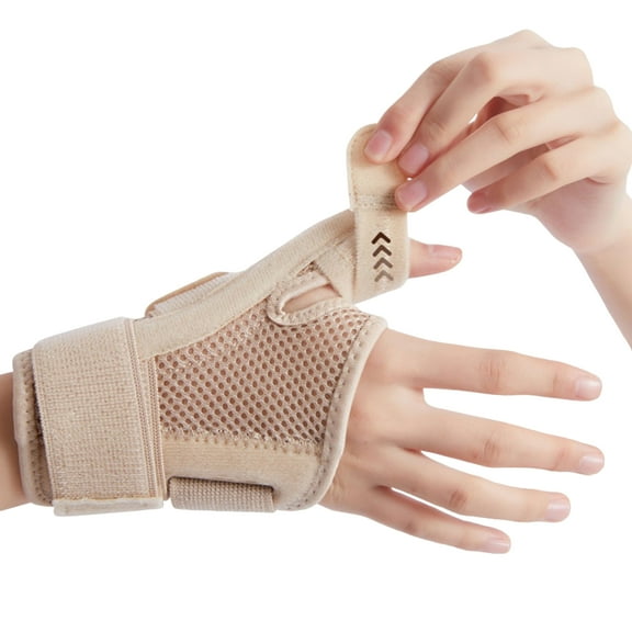 Jiaroswwei Wrist Support Splint with Fastener Tape Breathable Extra Soft Adjustable Thumb Support Wrist Protector for Tendonitis Arthritis
