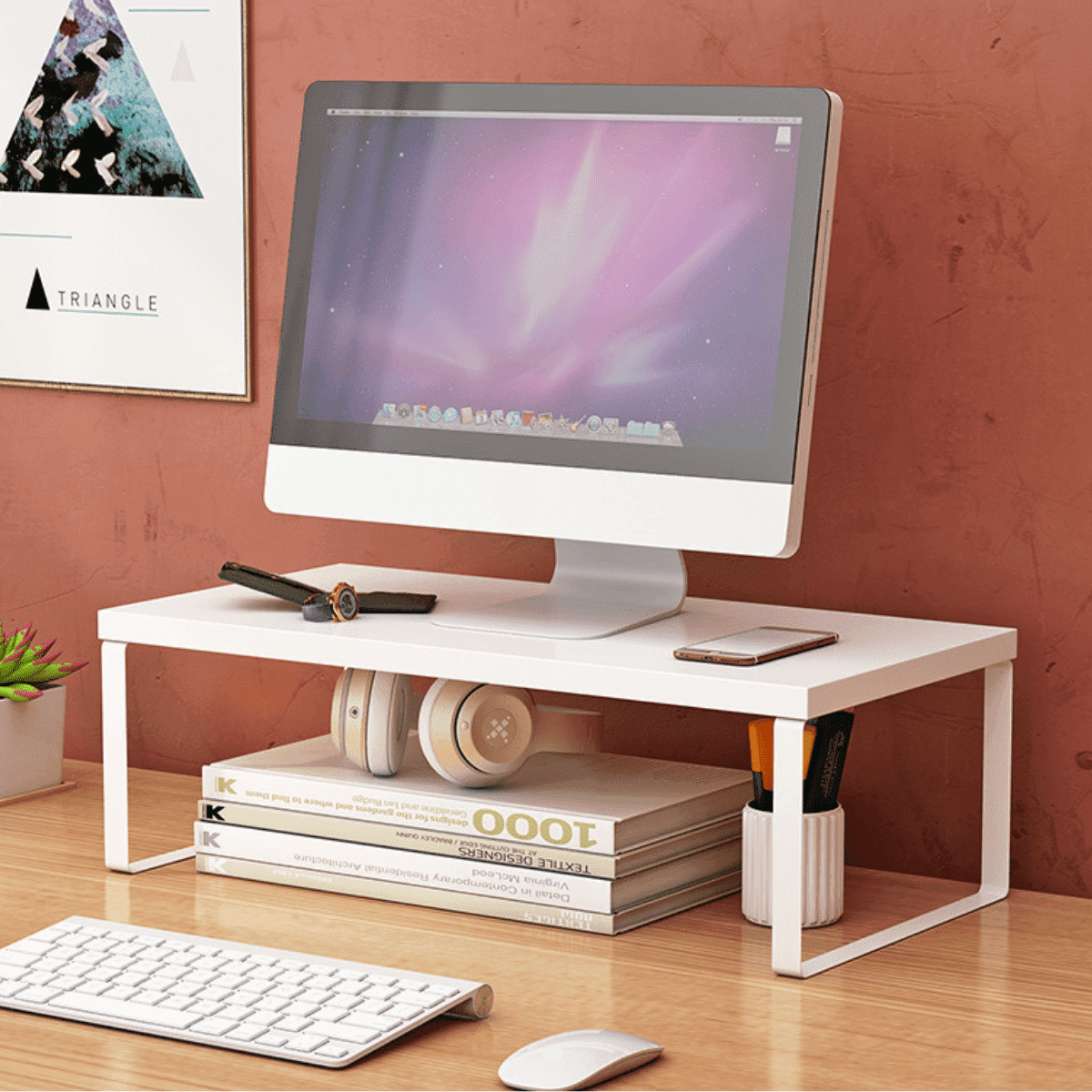 FTCBJJA 20 inch Monitor Stand Riser, Computer Monitor Stands for Office