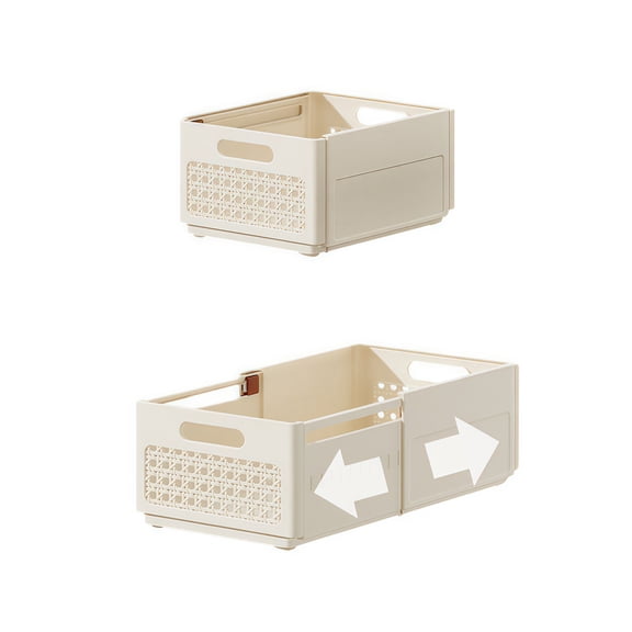 Jiarui Retractable Plastic Storage Bins Expandable Stackable Organizers and Storage Boxes for Closet, Kitchen, Pantry, Refrigerator, Cabinet