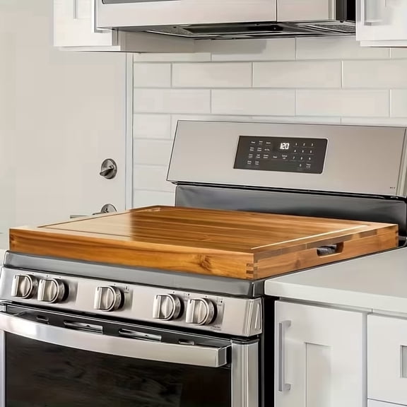 Jiasling Wood Cutting Board 30" x 22" Stove Cover for Kitchen