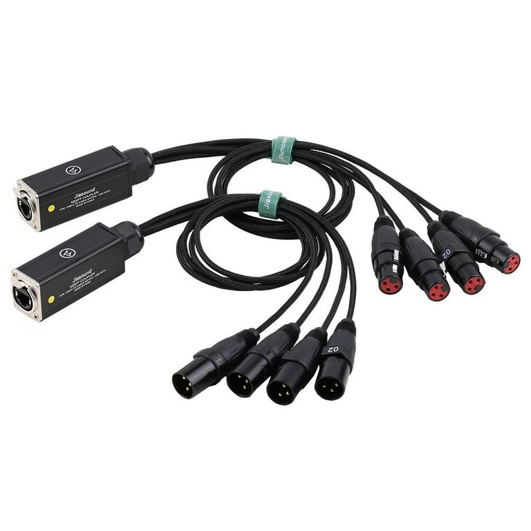 Jiasound XLR Connector to Ethernet Cable Auido Snake 4 Channel