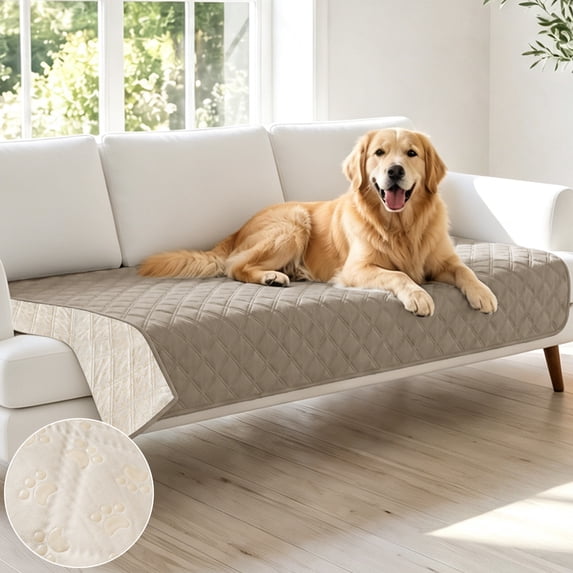 JIATER Waterproof Dog Bed Covers Washable Pet Bed Blanket for Sofa Bed,30x70 Khaki