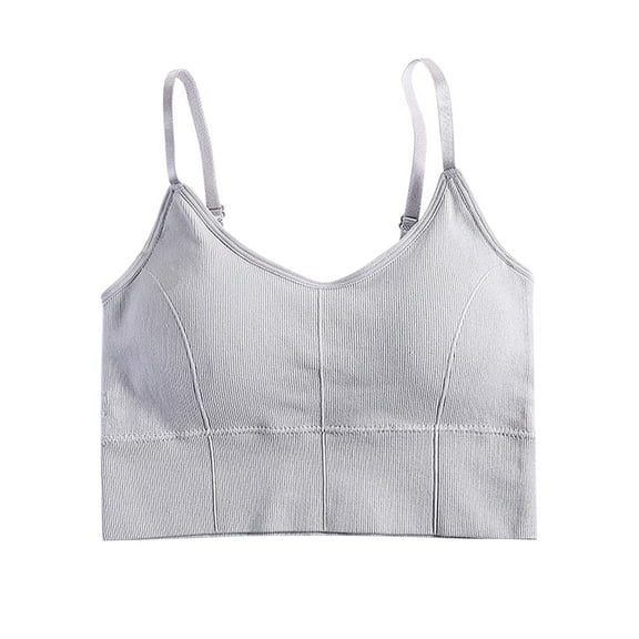 Jiaweic Bra Womens Tank Tops with Built-In Padded Shelf for Comfort and Support Stretch Camisole Design is Ideal for Everyday Wear and Active Grey,One Size