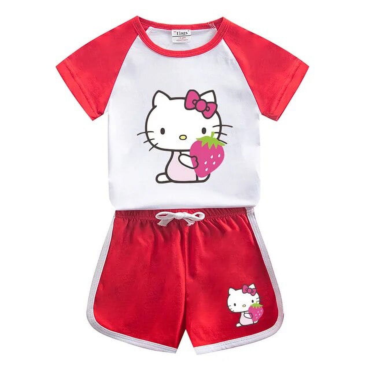 Stuff Sanrio Girls 4 Pack Shorts Sleeve Tees For Big Kids - Multicolor Hello Kitty