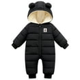 thumbnail image 1 of Jiayi Baby Boy Girl Winter Warm Ear Hooded Romper Jumpsuit Jacket Overcoat Thick Down Coat, 1 of 3