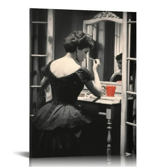Jiayy Elizabeth Taylor 1951 behind the Scenes ‘A Place in the Sun’ Canvas Print for Living Room, Bedroom, Bathroom, Kitchen, Office, Bar, Dining & Guest Room - Ready