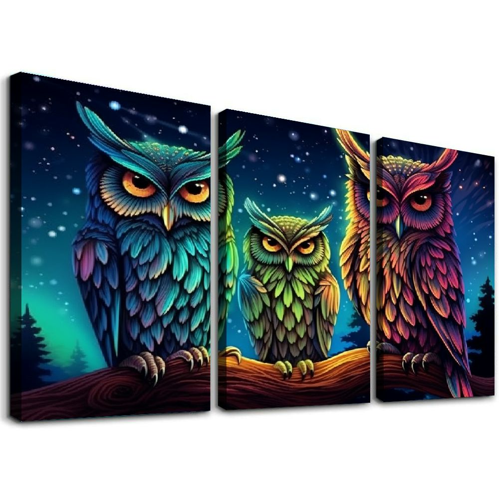 Jiayy Stars Art Wall Decor Canvas Print 12x16in x3 for Bathroom Living