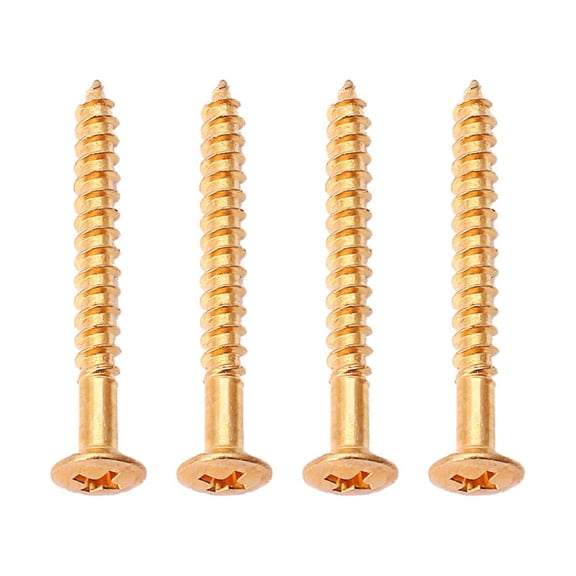 OUNONA guitar pickguard screws gold Guitar Neck Plate Screws Metal Golden Guitar