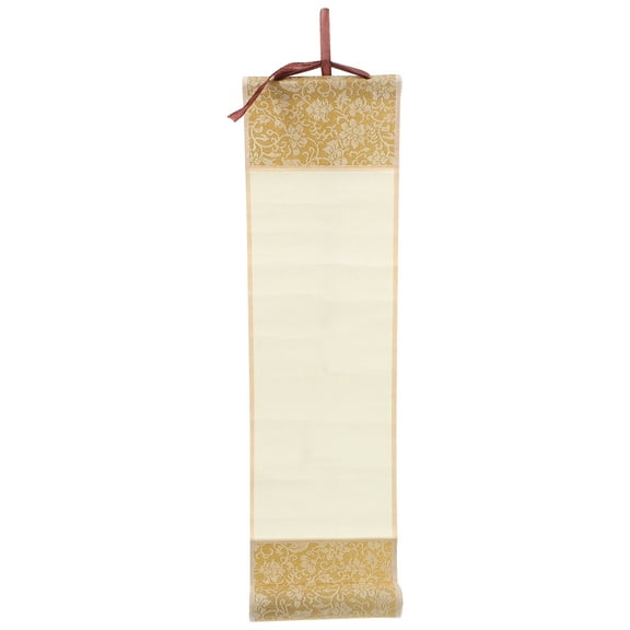 OUNONA Decorative Chinese Scroll Blank Paper, White, 1 Pack, 14.4 x 3.9 x 0.8 Inches for and Art