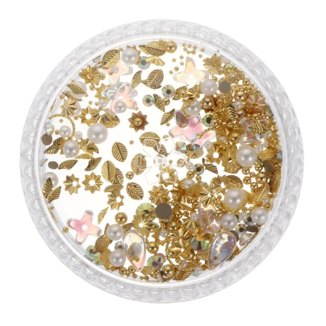 Jibingyi 1 Box Nail Art DIY Metal Cosmetic Nail Decal Sticker DIY