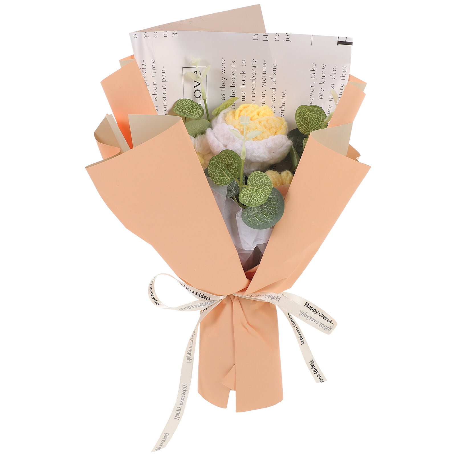 Jibingyi 1 Bundle of Crochet Flower Bouquet Adorable Bouquet Lovely Crochet Bouquet