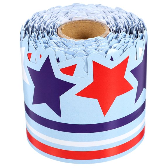 Jibingyi Independence Day Bulletin Board Border Roll - Decorative Border Trim for Classroom and Party Decor