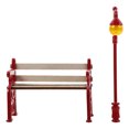 thumbnail image 2 of 4Pcs Christmas Mini Street Light Model Bench Miniature Railway Train Post Light Pathway Lantern Post Lamp Outdoor For DIY Micro Landscape Fairy Garden Accessories (A 2 of 13