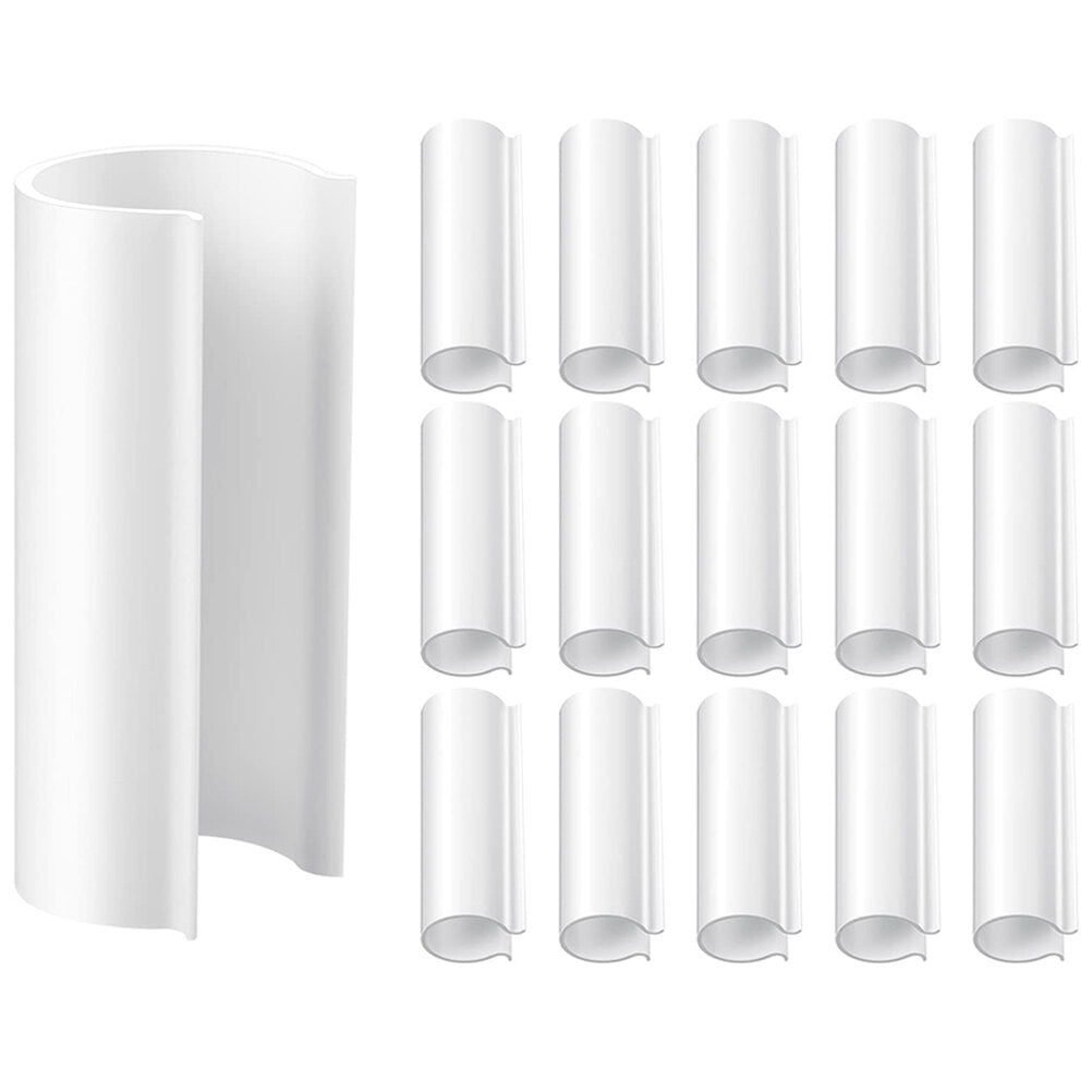 Jibingyi 16pcs White Clamp for PVC Pipe Greenhouses Row Covers