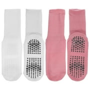 Jibingyi 2 Pairs of Non-slip Protective Sleeves Yoga Calf Socks Nonslip Socks Women Yoga Socks