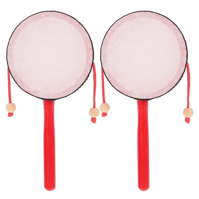 Jibingyi 2Pcs Chinese Style Drum shaped Rattles Traditional Rattle Jibingyi 2Pcs Chinese Style Drum shaped Rattles Traditional Rattle