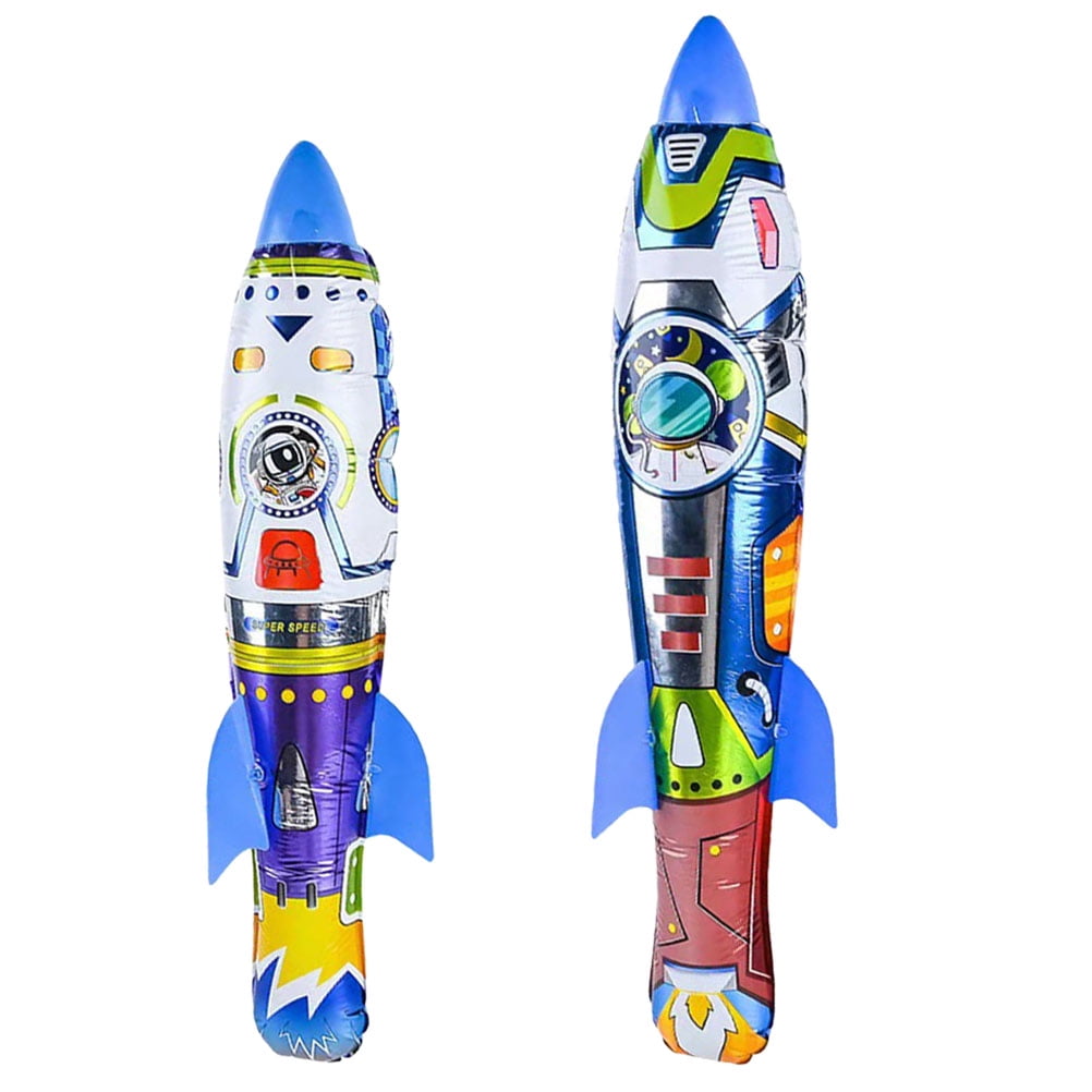 Jibingyi 2Pcs Inflatable Rocket Toys Outdoor Flying Rocket Toys ...