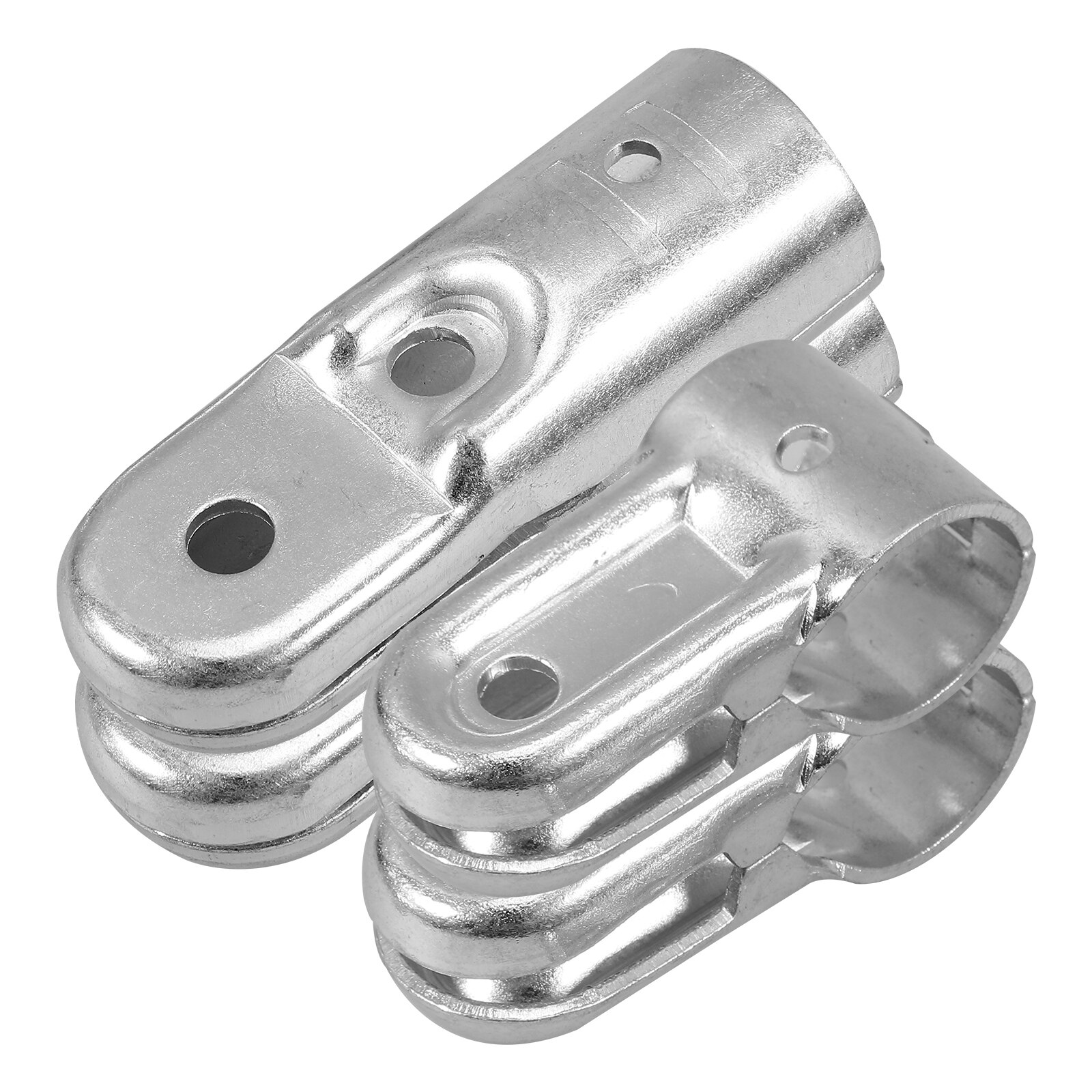 Jibingyi 2pcs Chain Link Fence Clamps Stainless Steel End Rail Clamps L