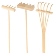 Jibingyi 3 Pcs Mini Rakes Tool For Zen Garden Sand Bamboo Tabletop Meditation Feng Shui Decor For Home Office
