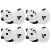 Jibingyi 4pcs Chopstick Holder Panda Shape Ceramic Chopstick Stand Chopstick Holder Rack