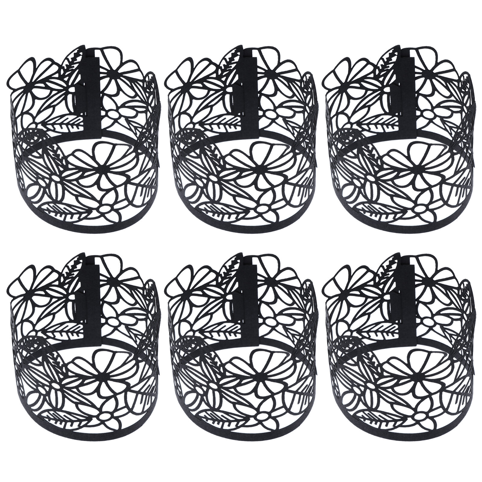 Jibingyi 50pcs Hollow Paper Candle Holders Wraps Paper Lamp Enclosures