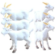 Jibingyi 6Pcs Simulated Goat Figurines Small Goat Statues Fake Goat Modeling Crafts Desktop Mini Goat Decors
