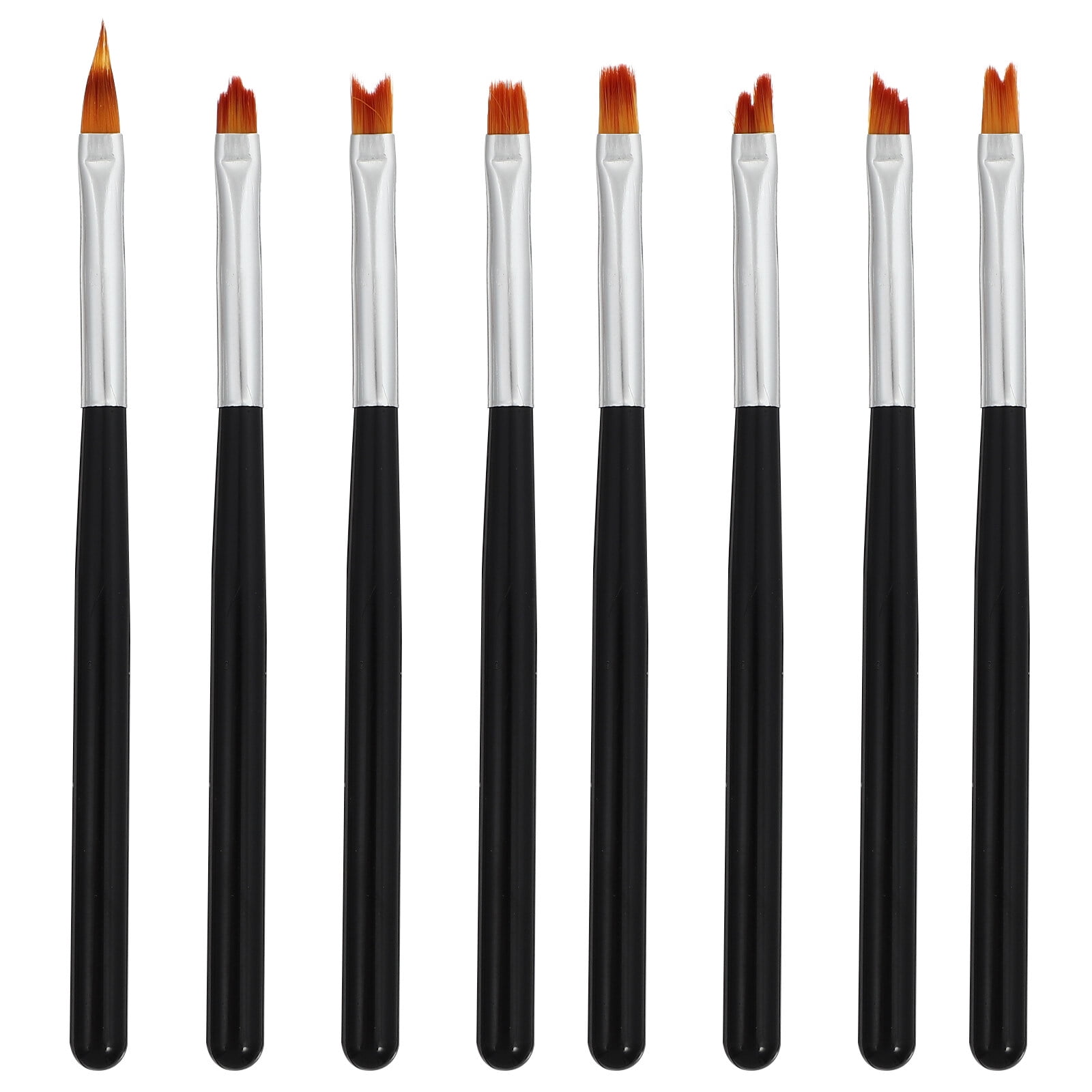 Jibingyi 8pcs Nail Art Brush Nail Painting Brush Set Poly DIY Drawing