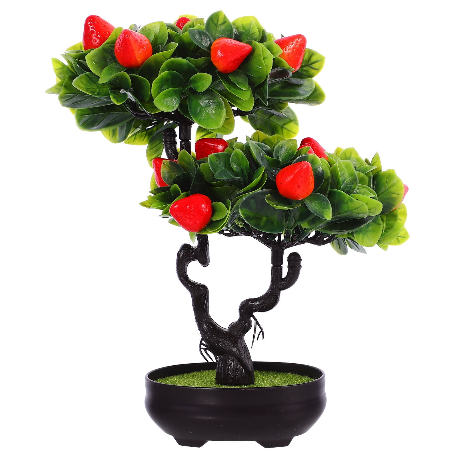 Jibingyi Faux Fruit Tree Bonsai Fake Potted Fruit Plant Tree Desktop