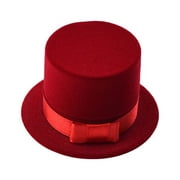 Jibingyi Hat Shaped Ring Box Engagement Ring Box Jewelry Box Storage Case for Wedding Ceremony Christmas Party Decoration (Red)