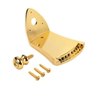 Jibingyi Metal Triangle Mandolin Tailpiece Parts for 8 String Arched Mandolin with Screws (Golden)