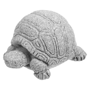 WEAVILUX Grey Sandstone Turtle Figurine for Home Desk and Garden Decoration