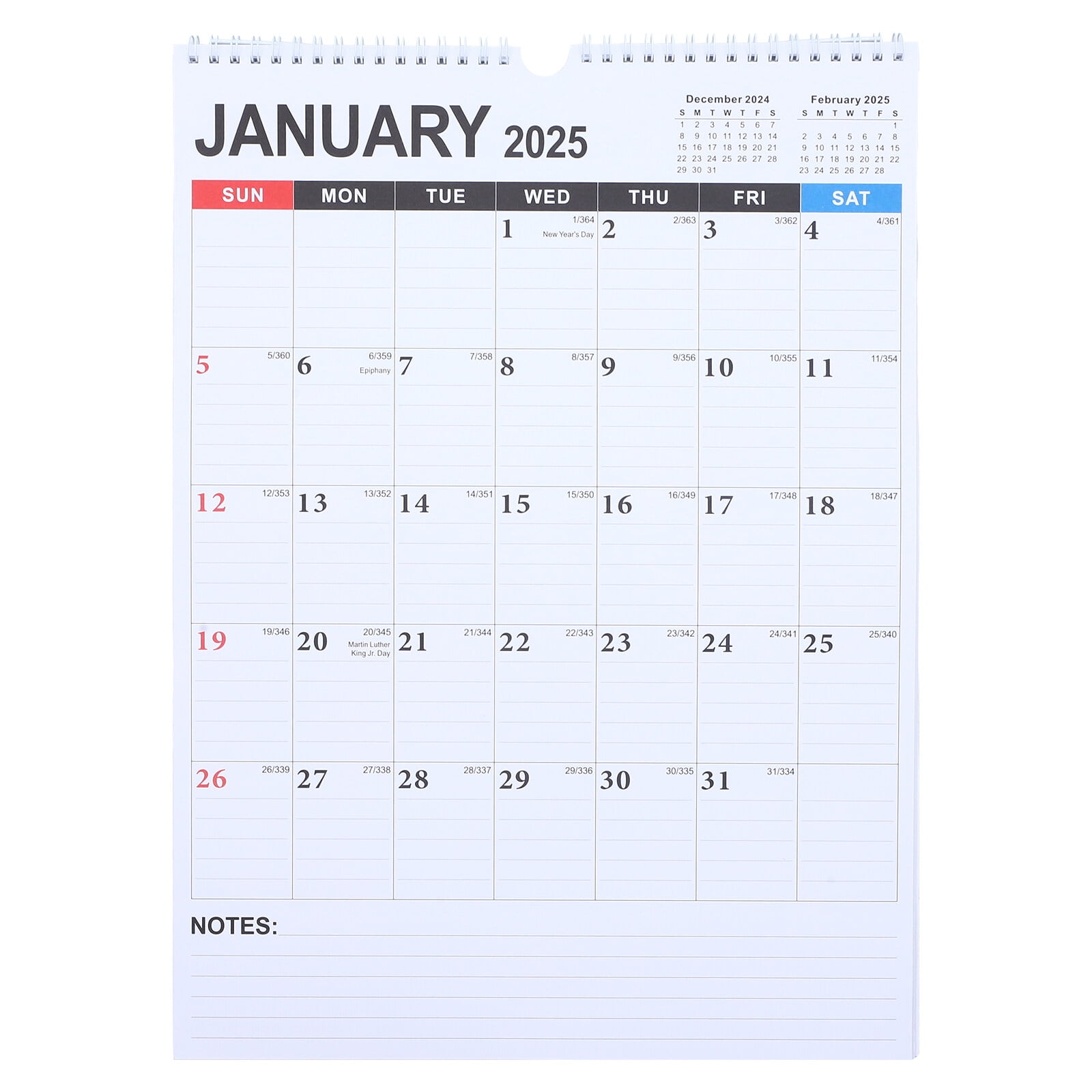 Jibingyi Wall Calendar 20242025 Hanging Calendar English Wall Calendar
