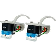 JICO Omnia J44A 7 DJ IMP SD 2-Pack Mounted on Silver Jico Headshells