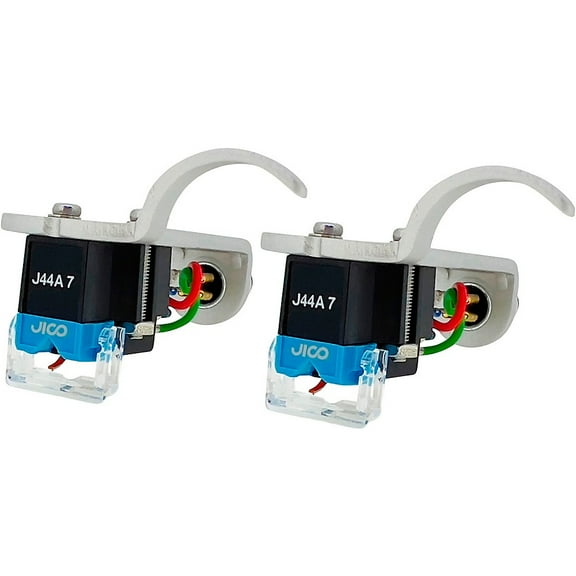 JICO Omnia J44A 7 DJ IMP SD 2-Pack Mounted on Silver Jico Headshells