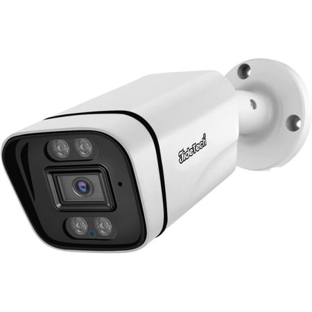 JideTech 4k IP PoE Security Camera Outdoor, 8MP Bullet Camera with Human Recognition Motion Detection, Built-in 2-Way Audio SD Card Slot IP66 Waterproof US Stock