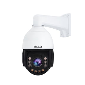 JideTech 8MP POE Surveillance Camera, PTZ IP Camera Outdoor with 20x Optical Zoom, Detection Alarm, 360/90 Swivel, Night Vision in Colour, 2-Way Audio, IP66, 256G SD Slot
