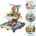 thumbnail image 1 of JieC 4 in 1 Baby Walker, Foldable Hand Push Walker, Height Adjustable, Suitable for Boys & Girls, Green, 1 of 10