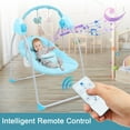 thumbnail image 1 of JieC Electric Baby Swing with Toy, Unisex, Suitable for Newborns From 0-36 Months,Blue, 1 of 10