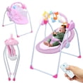 thumbnail image 1 of JieC Electric Baby Swing with Toy, Unisex, Suitable for Newborns From 0-36 Months,Pink, 1 of 12