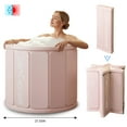 JieC Folding Bathtub Portable Adult Spa Bath Tub Soaking Tub Hot Ice ...