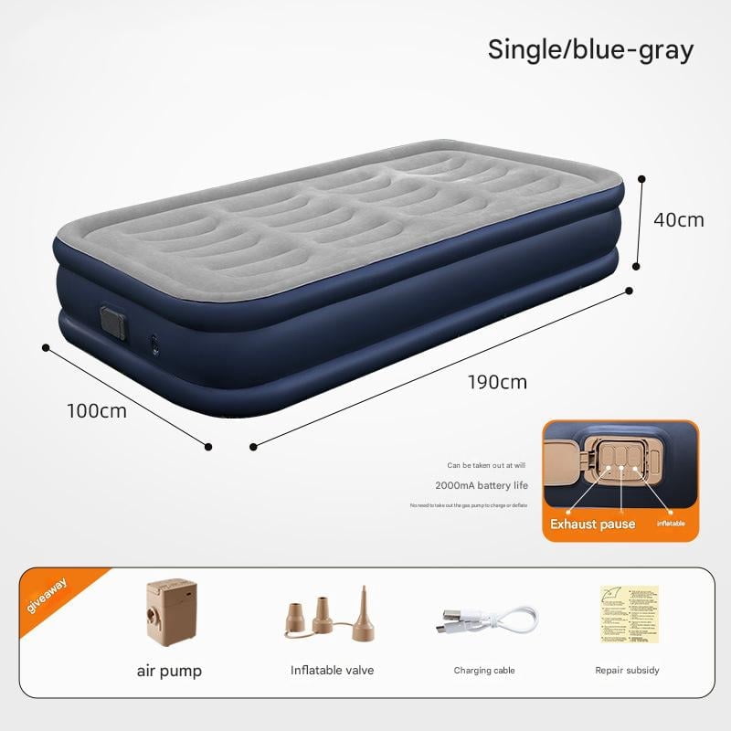 JieC Twin Size Air Mattress with Built-in Pump, 15” Blow Up Mattress ...