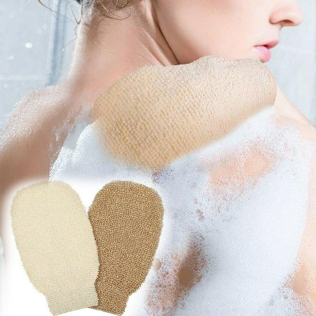 Jieluotekeji 2 Pieces Of Shower Gloves, Natural Fiber Environmentally