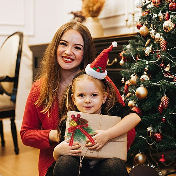 Jienlioq Christmas Clearance Christmas Present Wreath Bow Ribbons Kit - Gift Wrapping Tree Stair Handrail Decorations Floral Craft Tie-Ons 12 Pack (Red Green Gold)