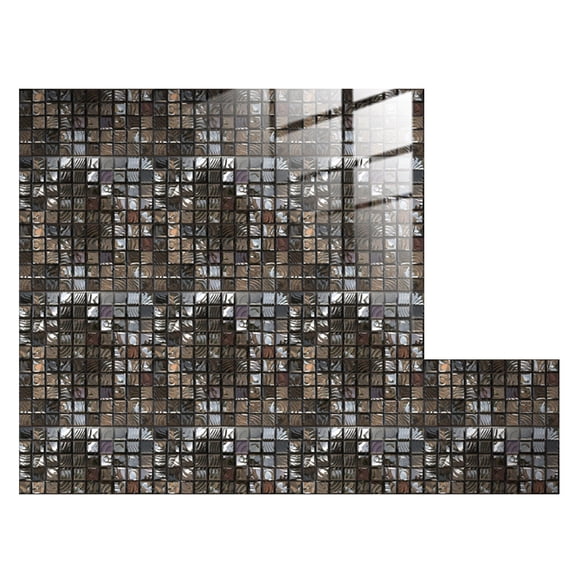 Jierger 10pcs Peel and Stick Ceramic Tile Paste 3D Lattice Ceramic Tile Paste DIY Waterproof Self Adhesive Wall Sticker for Kitchen, Bathroom, Wall Tile