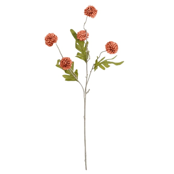 Jierger 20 Inch Fall Flowers Orange Kiku Flowers Artificial Assorted Mums Fall Autumn Decor Terracotta Stems for Vase Home Arrangement Table Decor