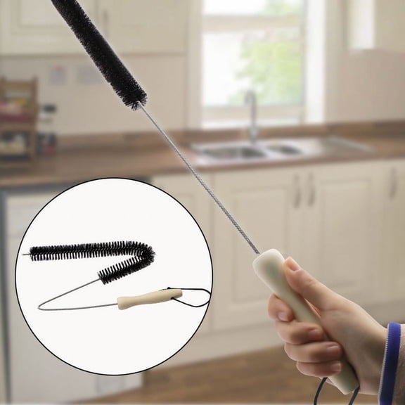 Jierger 29.53 inch Clothes Dryer Lint Brush Vent Trap Cleaner Brush Long Flexible Refrigerator Coil Soft Bristile Brush, Laundry Room and Washer Dryer Organizers